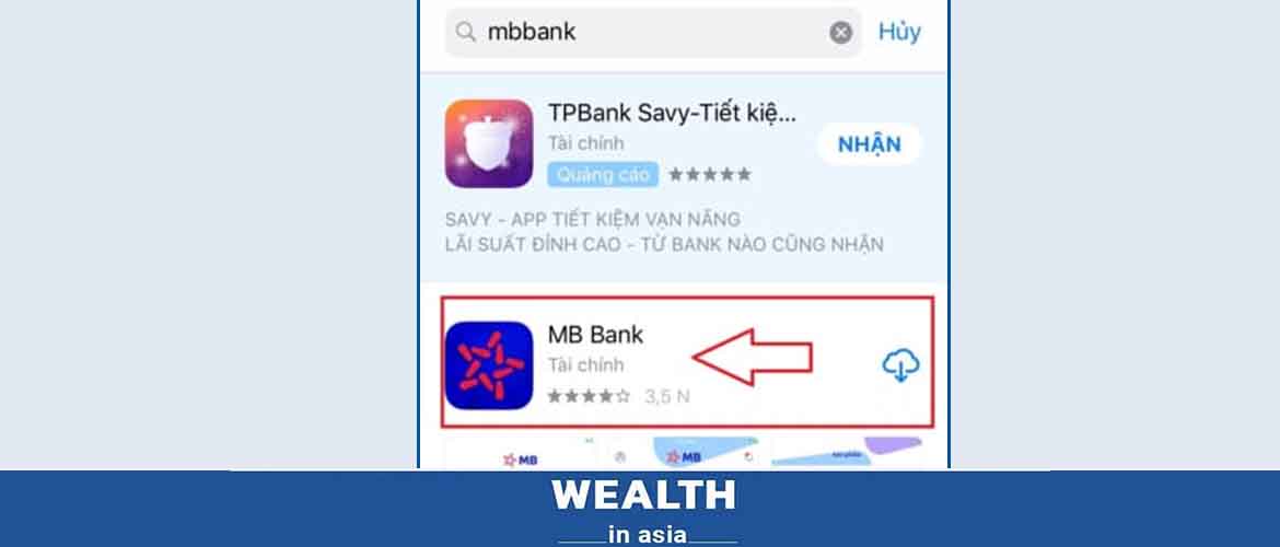 Đăng ký vay tiền qua app MBBank